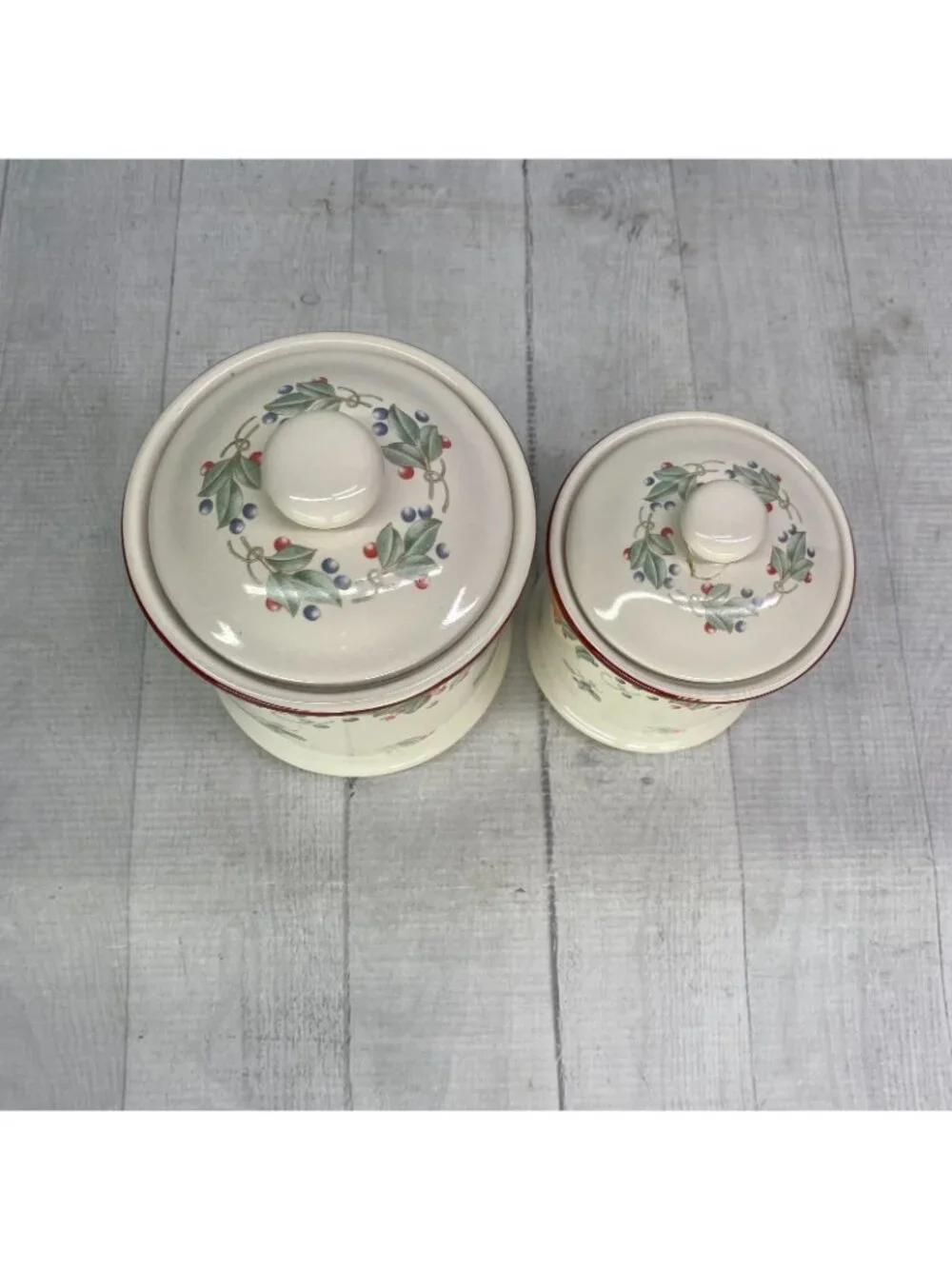 Jay Imports Corelle Coordinates ABUNDANCE Fruit Coffee Tea Canister Jar Set 2